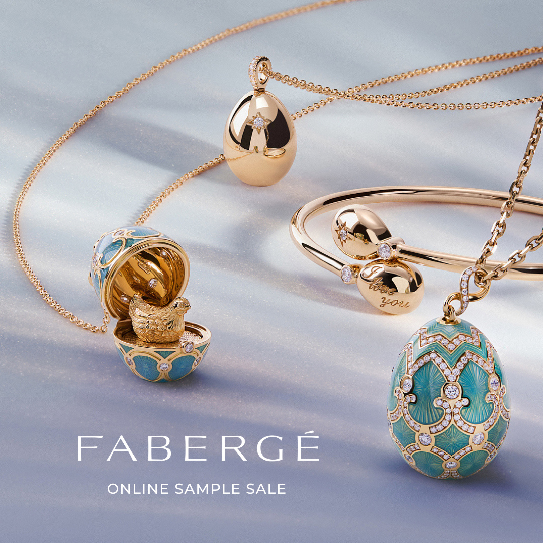 Fabergé | Up to 70% off | Online⁠
⁠
Fabergé, the world’s most iconic artist jeweller, creates extraordinary jewellery, watches and objets d’art, as well as bespoke commissions for a discerning international clientele. Founded in 1842, Fabergé has been the most revered names in jewellery ever since Peter Carl Fabergé created the fifty ingenious Imperial Easter Eggs for the Romanov family between 1885 and 1916.