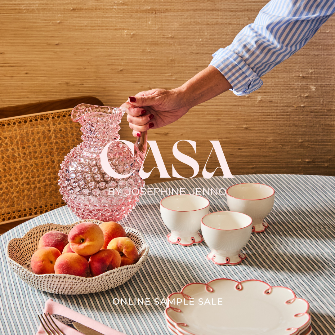 Casa By JJ | Up to 80% off | Online⁠
⁠
Join us for our first-ever Casa by JJ sample sale and enjoy up to 80% off at our Showcase online store!⁠
⁠
Founded by creative director Josephine Jenno, Casa By JJ is a love letter to old-school artisanship and new-world charm. Casa by Josephine Jenno strives to offer the most luxurious artisan homeware. Giving their customers the opportunity to have the beauty of handcrafted quality products while supporting artisan villages globally.⁠
⁠
Book now via the link in bio.