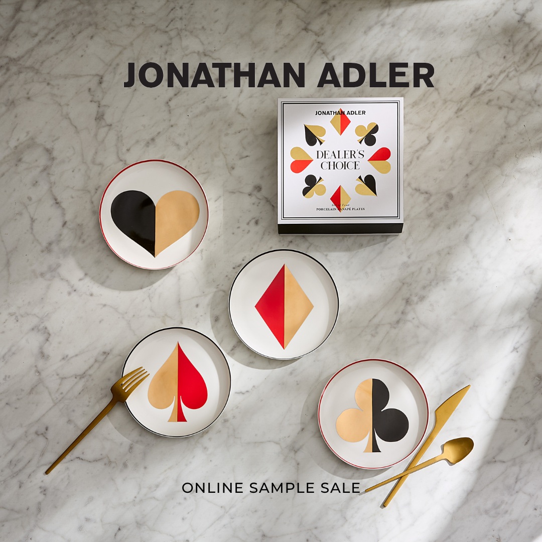 Enjoy up to 80% off luxury tabletop, pottery, dinnerware, serveware and vases from Jonathan Adler.

Jonathan Adler | Online Sample Sale

Jonathan Adler is a world-renowned American lifestyle brand celebrated for its irreverent, colourful, and joyful approach to 