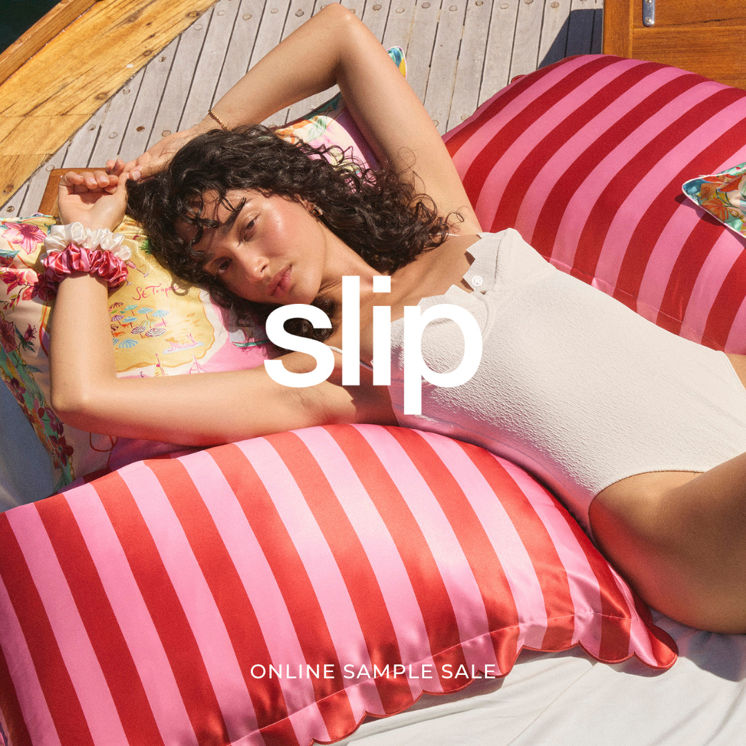 Slip | Up to 60% off | Online⁠
⁠
Founded in 2004, Slip® is the original anti aging, anti sleep crease, anti bed head pure silk pillowcase. Slip® is a well established Australian-owned brand, headquartered in Brisbane, Australia. Slip® products can be found in major global retailers, including Sephora, Nordstrom, Harrods, Selfridges and Bloomingdale's.⁠
⁠
Book now via link in bio.
