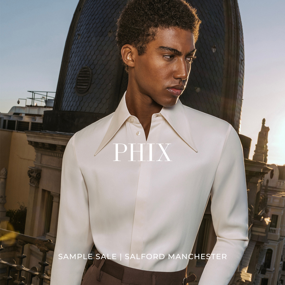 Book your ticket via the link in bio | Shop up to 80% off luxury menswear by PHIX at the Concept Haus, Salford, Manchester.⁠
⁠
PHIX is a contemporary fashion brand blending sharp tailoring with modern edge. Known for bold prints and confident silhouettes, PHIX creates statement pieces that balance individuality, style, and wearability.