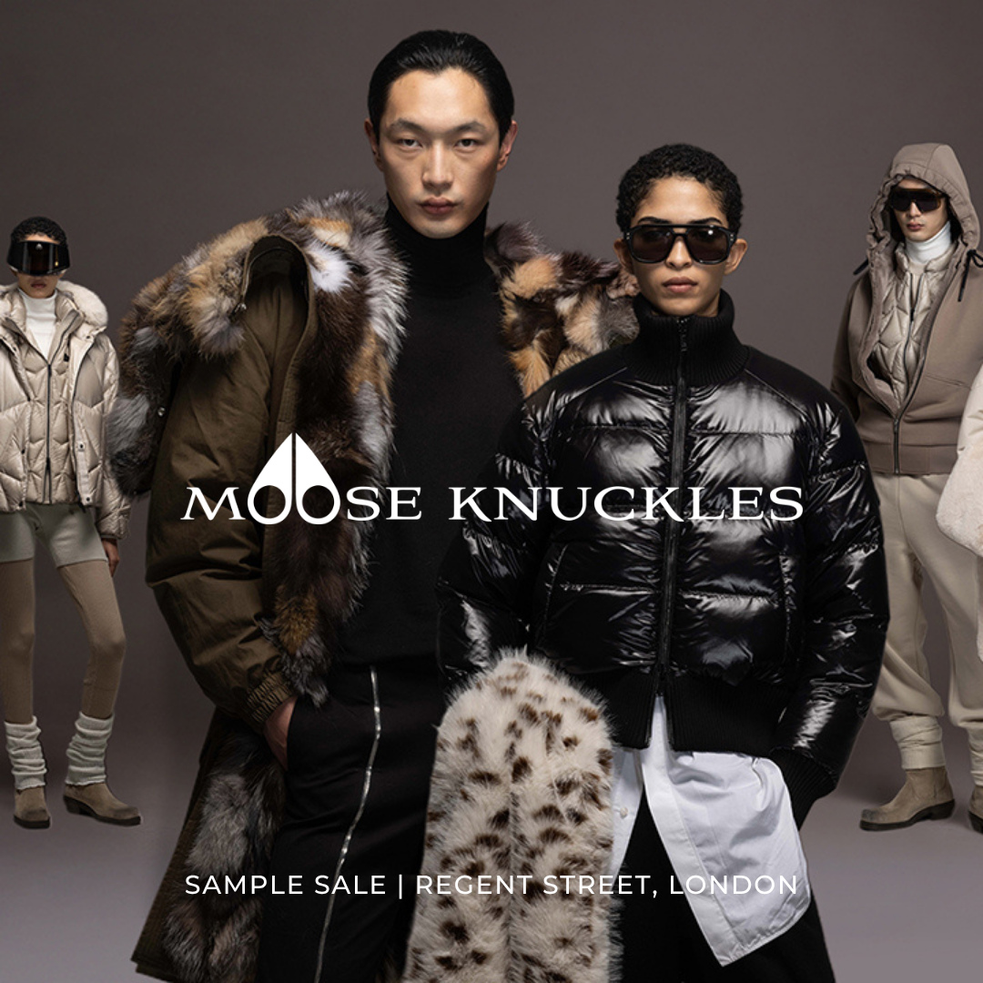 Moose Knuckles Sample Sale | Up to 80% off⁠
⁠
Moose Knuckles is a Canadian luxury outerwear brand that blends technical performance and premium craftsmanship, delivering high-performance outerwear with a fashion-forward aesthetic.⁠
⁠
Book now via the link in bio.