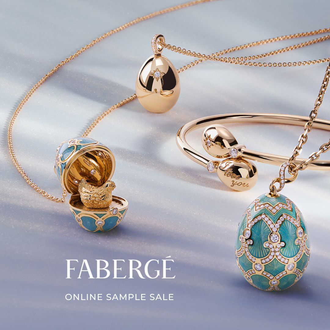 Fabergé | Up to 70% Off | Online⁠
⁠
Fabergé, the world’s most iconic artist jeweller, creates exceptional jewellery, watches, and objets d’art, along with bespoke commissions for an international clientele. Founded in 1842, Fabergé has remained one of the most revered names in jewellery since Peter Carl Fabergé crafted fifty Imperial Easter Eggs for the Romanov family between 1885 and 1916.⁠
⁠
Bool now via the link in bio.