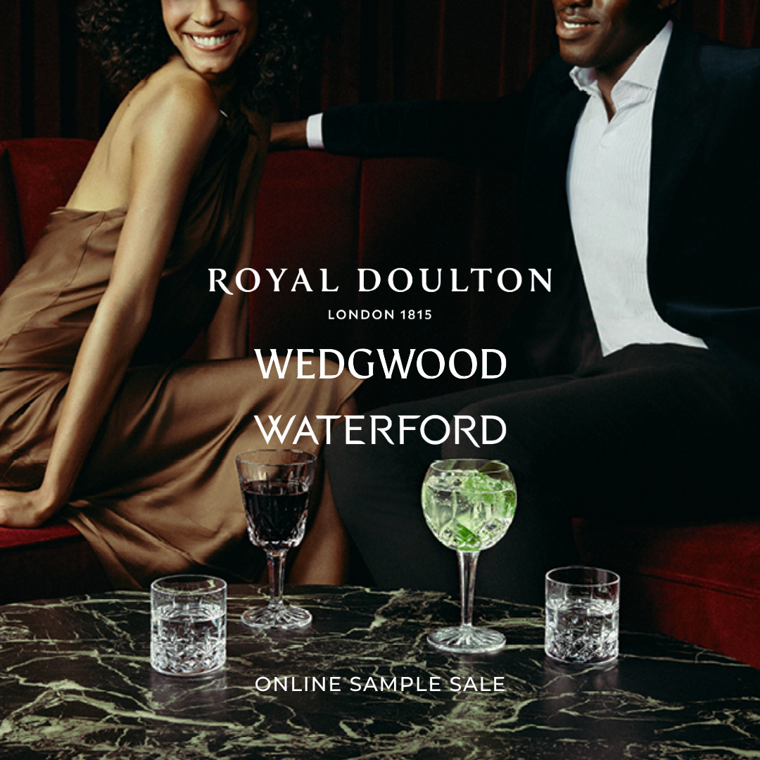Join our exclusive online sample sale featuring Royal Doulton, Wedgwood, and Waterford. Save up to 70% off on luxury tableware, fine ceramics, and crystal.⁠
⁠
Royal Doulton⁠
Inspired by 200 years of design heritage, Royal Doulton has offered quality tableware and distinctive handcrafted details since 1815.⁠
⁠
Wedgwood⁠
For over 260 years, Josiah Wedgwood has inspired people worldwide to decorate their tables with creativity and style. ⁠
⁠
⁠
Waterford⁠
For generations, Waterford has combined the finest materials with expert craftsmanship, producing crystal renowned worldwide for its deep, beautiful cuts.⁠
⁠
Book now via link in bio.